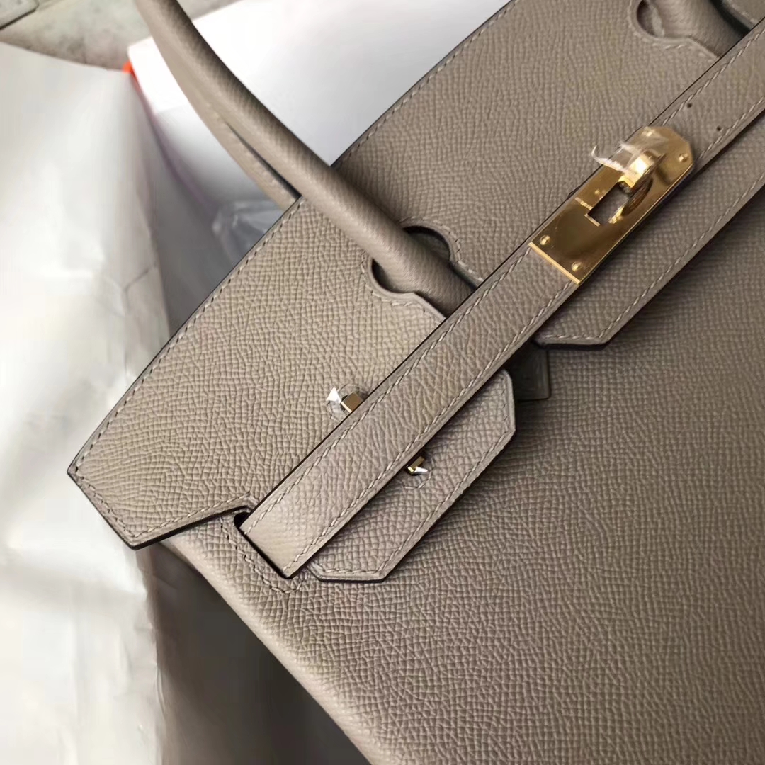 Wholesale Hermes Epsom Calfskin Birkin Bag30cm in 8M Gris Asphite Gold Hardware