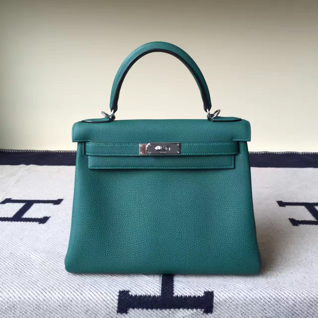 Sale Hermes Multi Color Togo Calfskin Leather Retourne Kelly Bag28CM