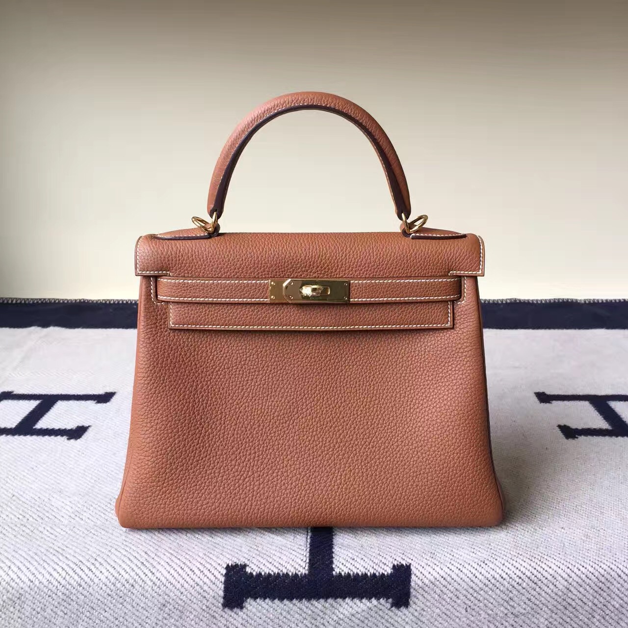 Sale Hermes Multi Color Togo Calfskin Leather Retourne Kelly Bag28CM
