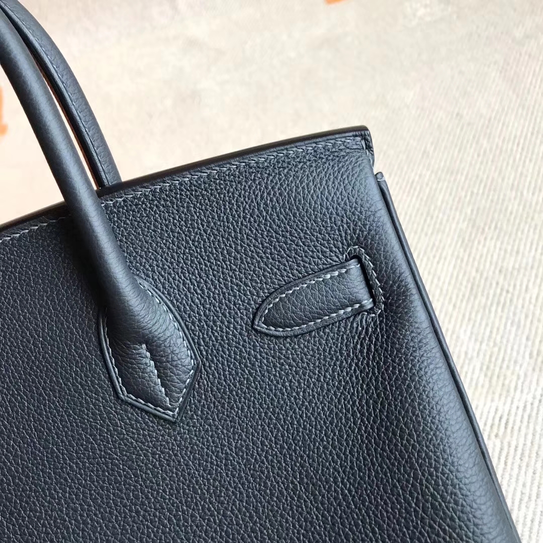 New Hermes CK88 Graphite Grey &#038; CK81 Gris Tourterelle Togo Calfskin Birkin30CM Bag
