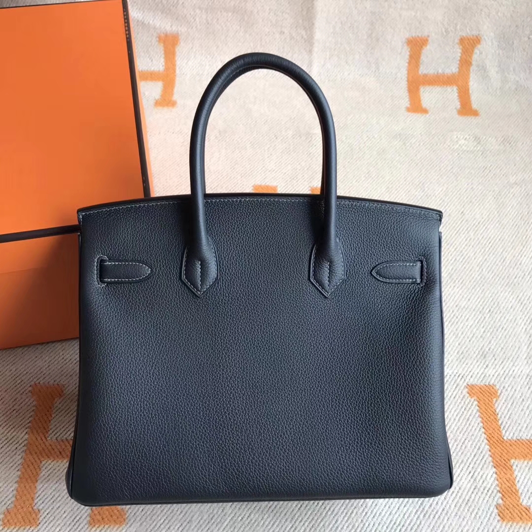 New Hermes CK88 Graphite Grey &#038; CK81 Gris Tourterelle Togo Calfskin Birkin30CM Bag