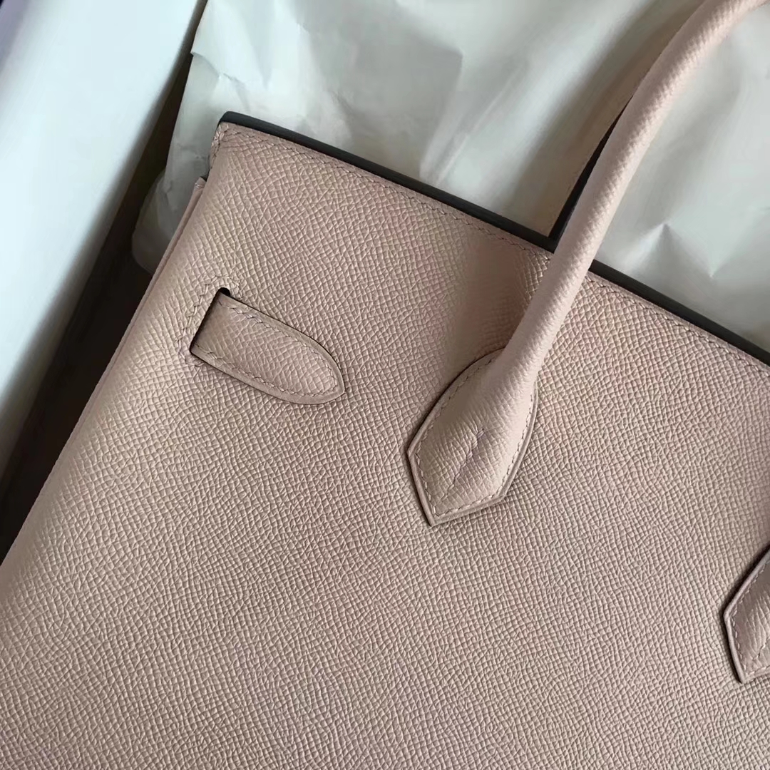 New Arrival Hermes P1 Rose Elglantine Epsom Calfskin Birkin Bag30CM