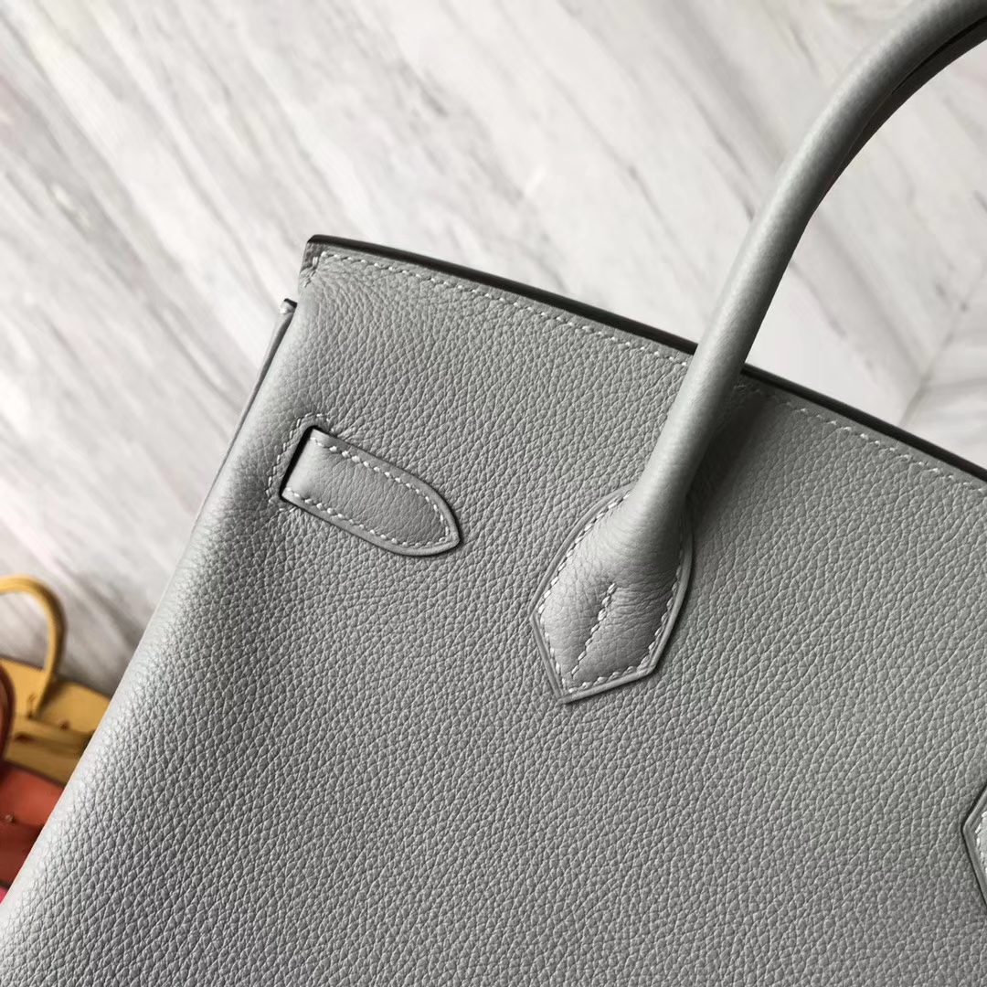 New Arrival Hermes Togo Calf Birkin Bag30CM in 4Z Gris Mouette