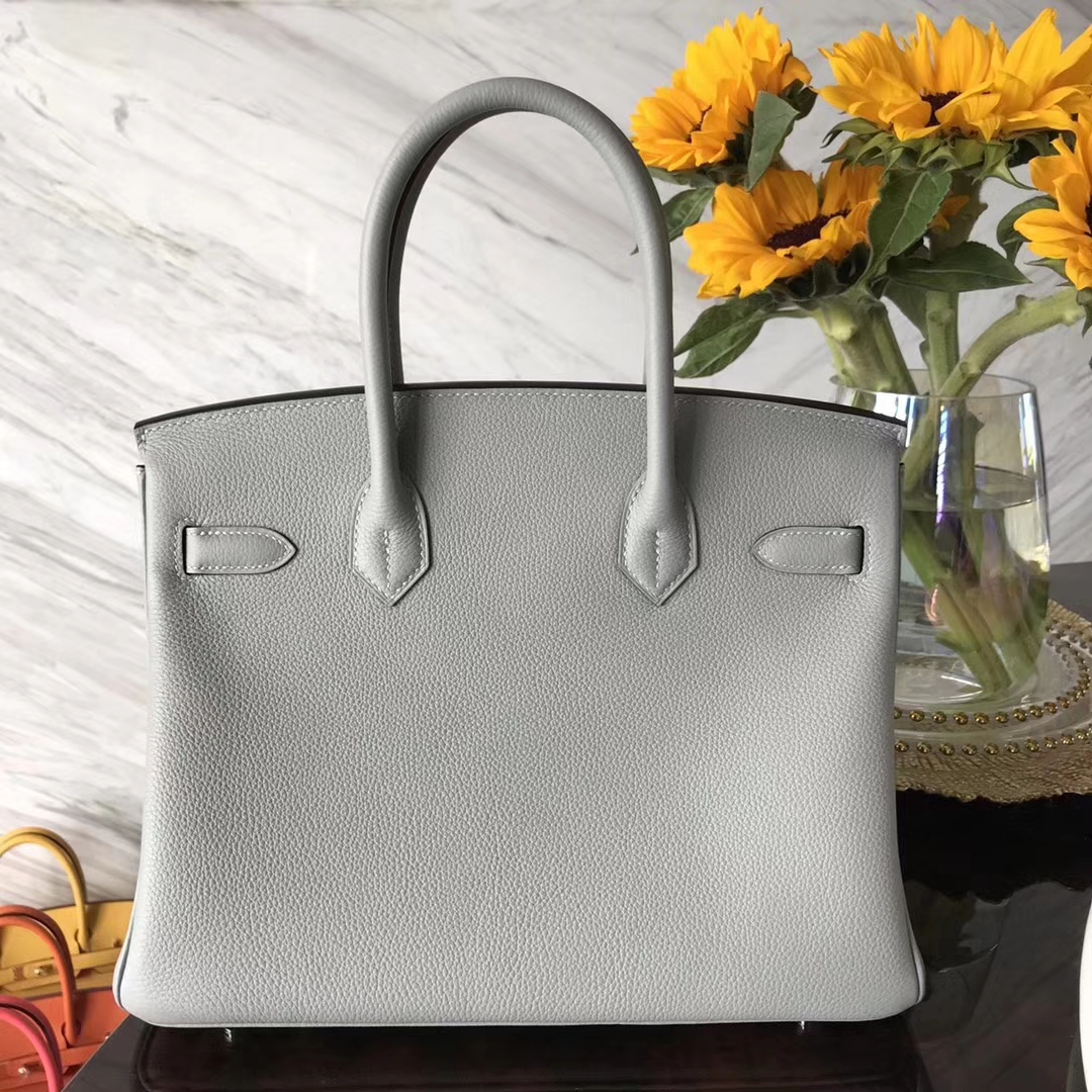 New Arrival Hermes Togo Calf Birkin Bag30CM in 4Z Gris Mouette