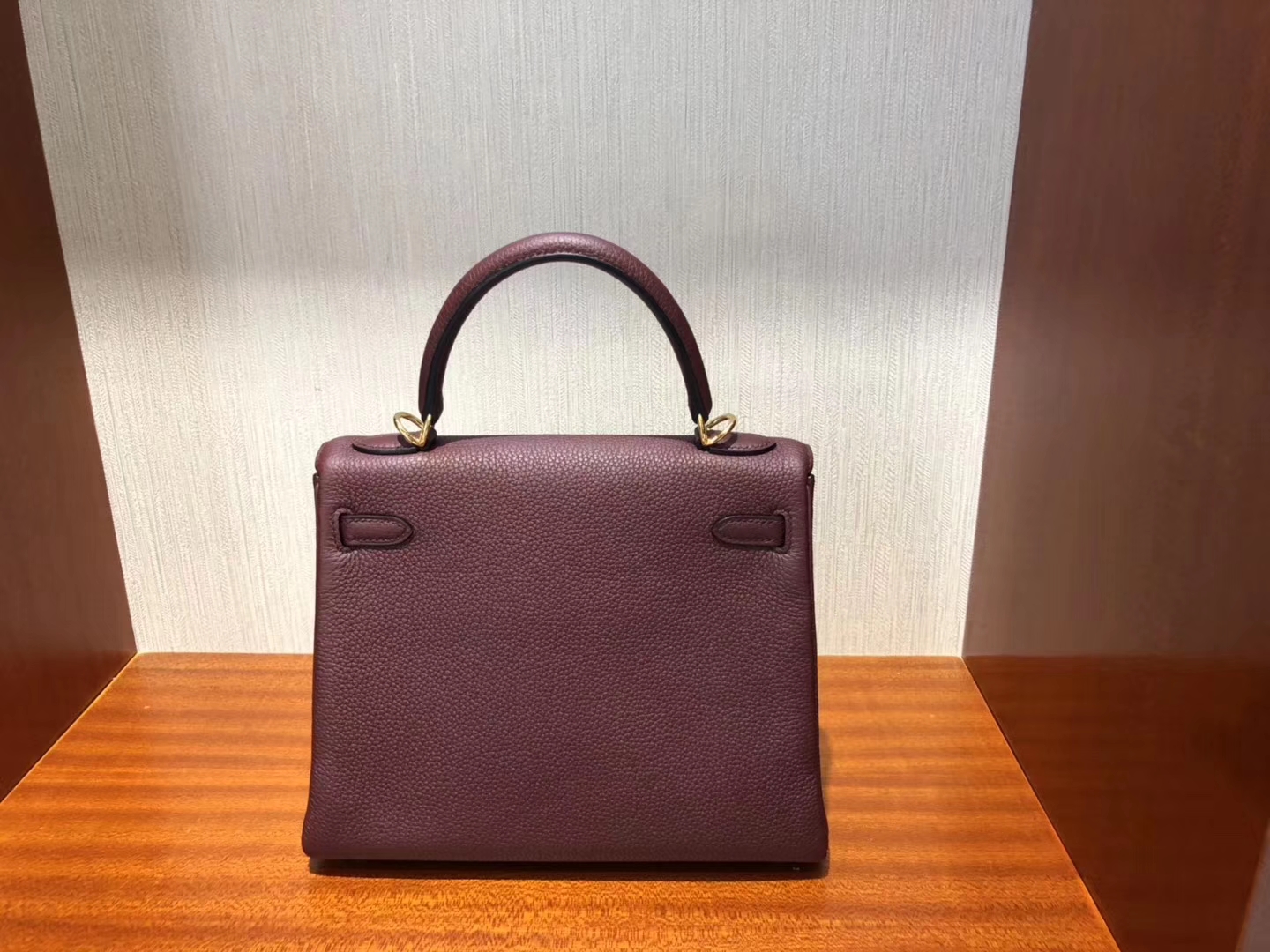 Fashion Hermes CK55 Rouge H Togo Calf Kelly Bag25CM Gold Hardware