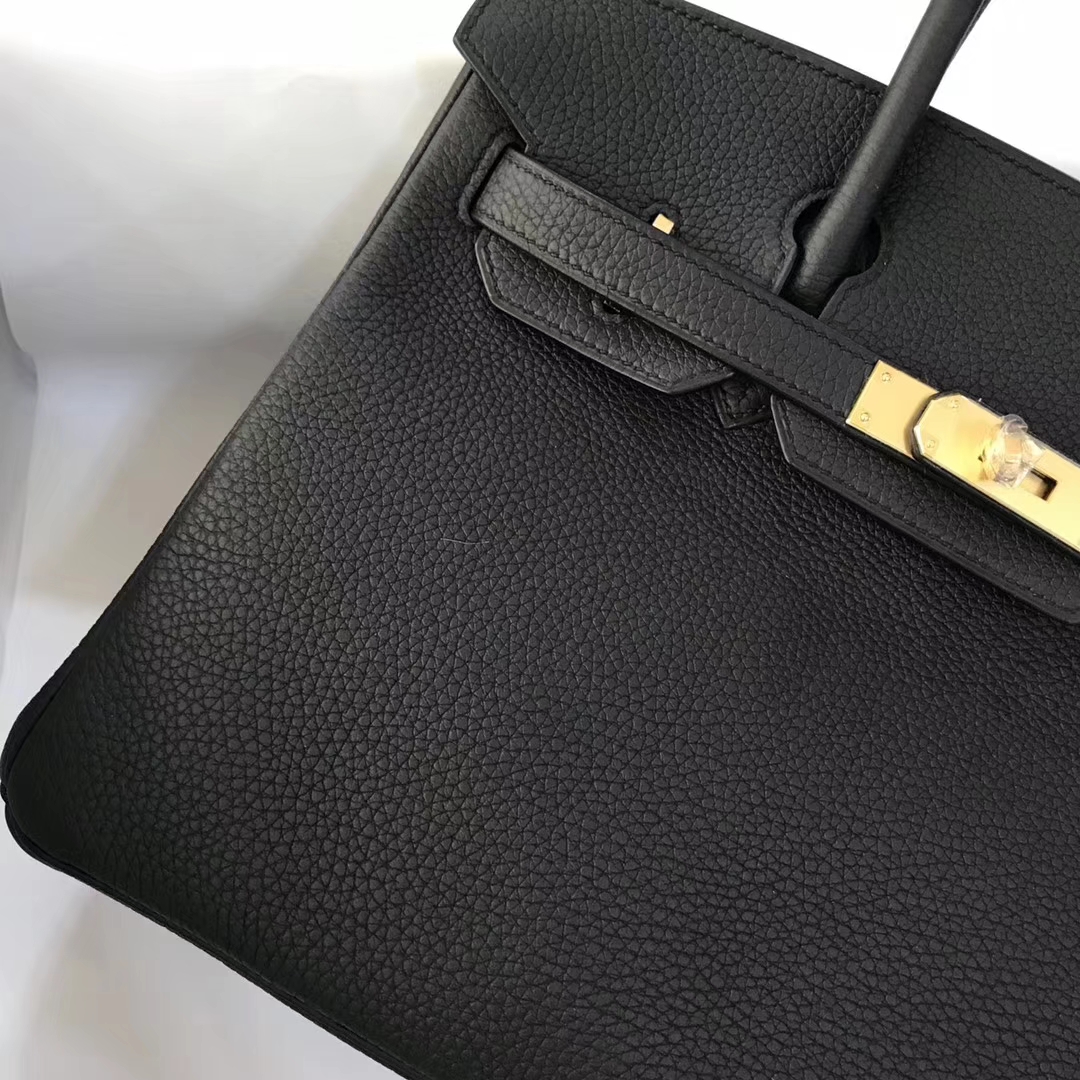 Elegant Hermes CK89 Black Togo Calf Birkin30CM Tote Bag Rose Purple inner