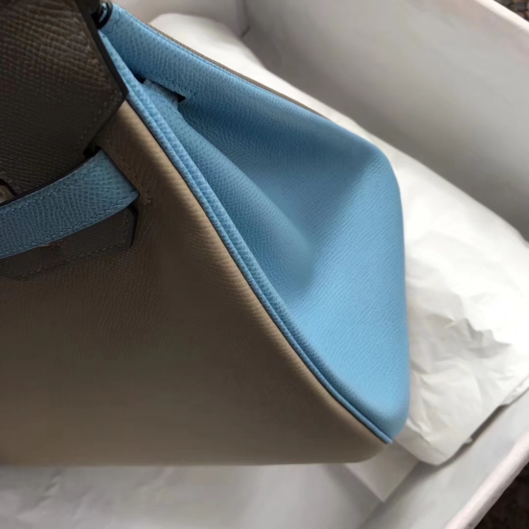 Pretty Hermes Tri-color Epsom Calf Leather Birkin Bag30cm Gold Hardware