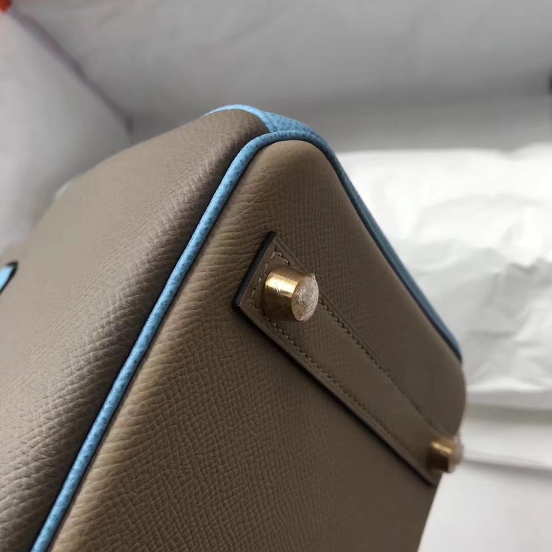 Pretty Hermes Tri-color Epsom Calf Leather Birkin Bag30cm Gold Hardware