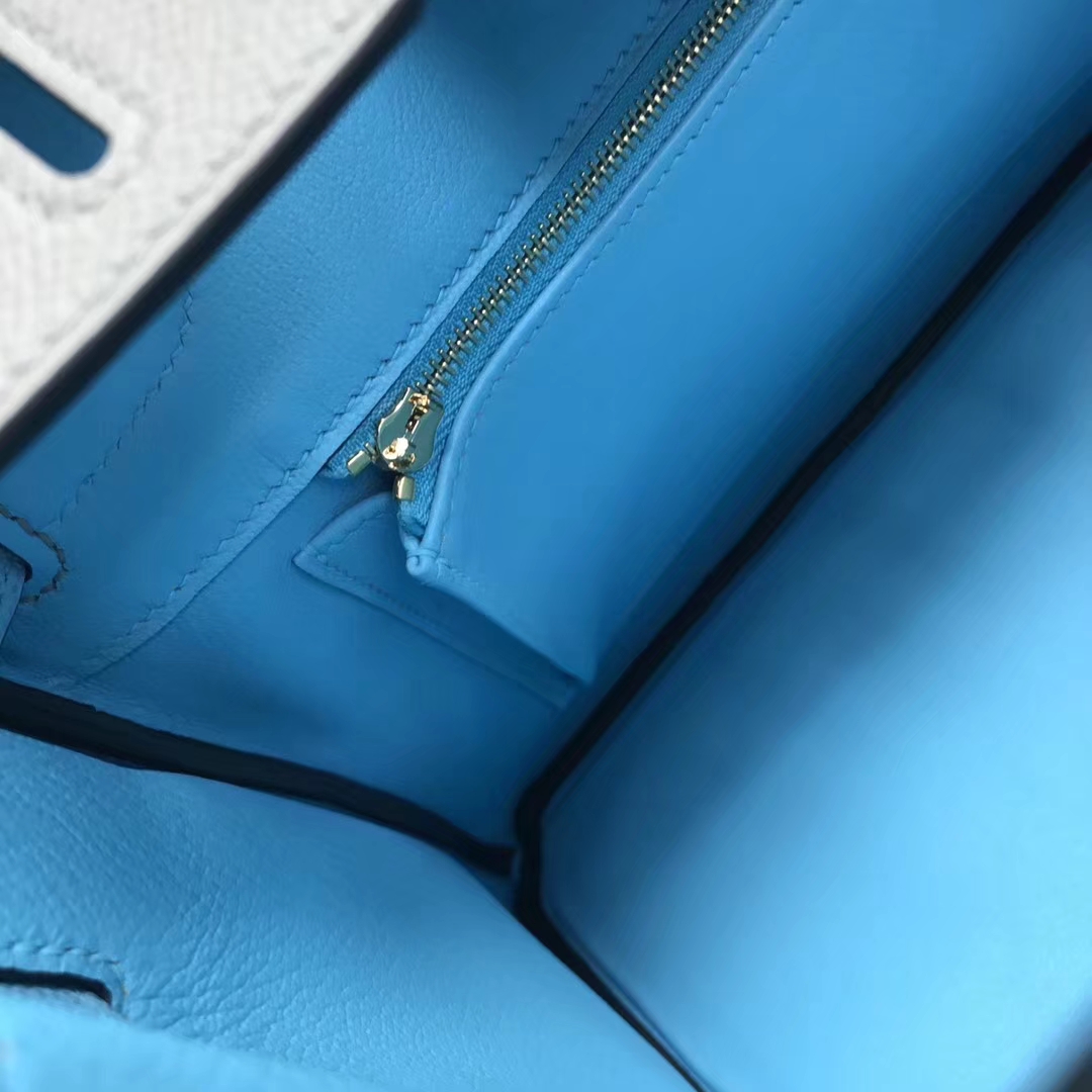 Pretty Hermes Tri-color Epsom Calf Leather Birkin Bag30cm Gold Hardware