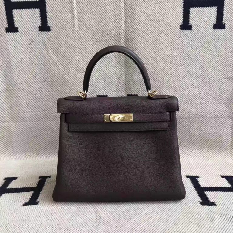 Hermes CC57 Bordeaux Togo Calfskin Kelly Bag  28CM