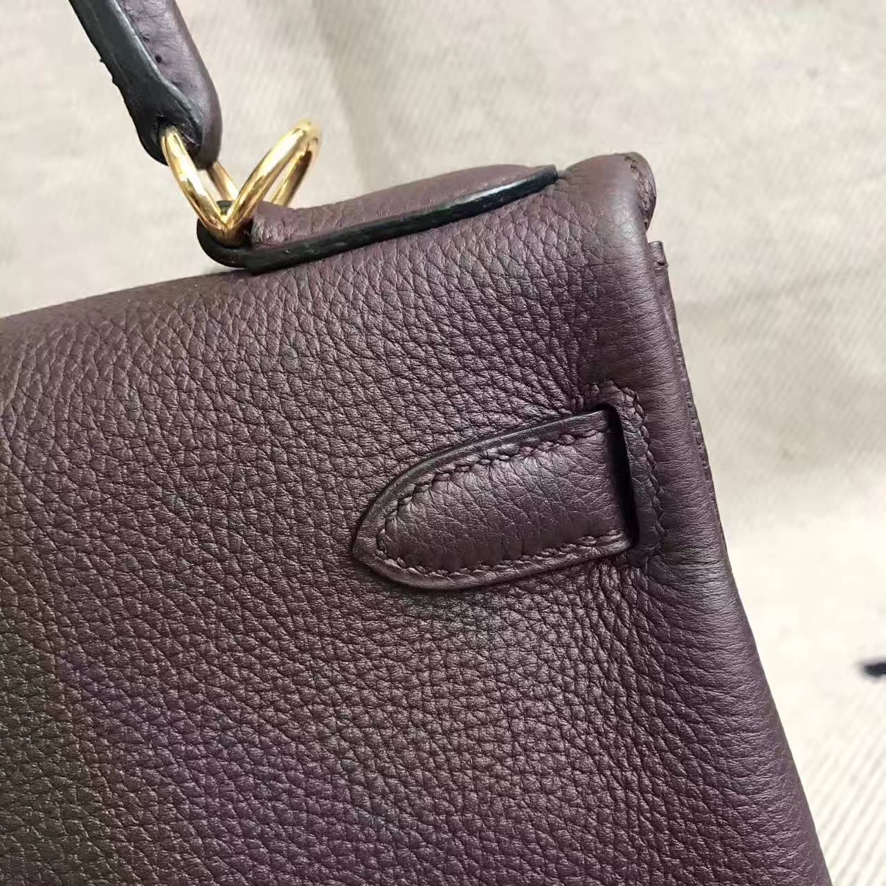 Discount Hermes CC57 Bordeaux Togo Calfskin Kelly Bag 28CM