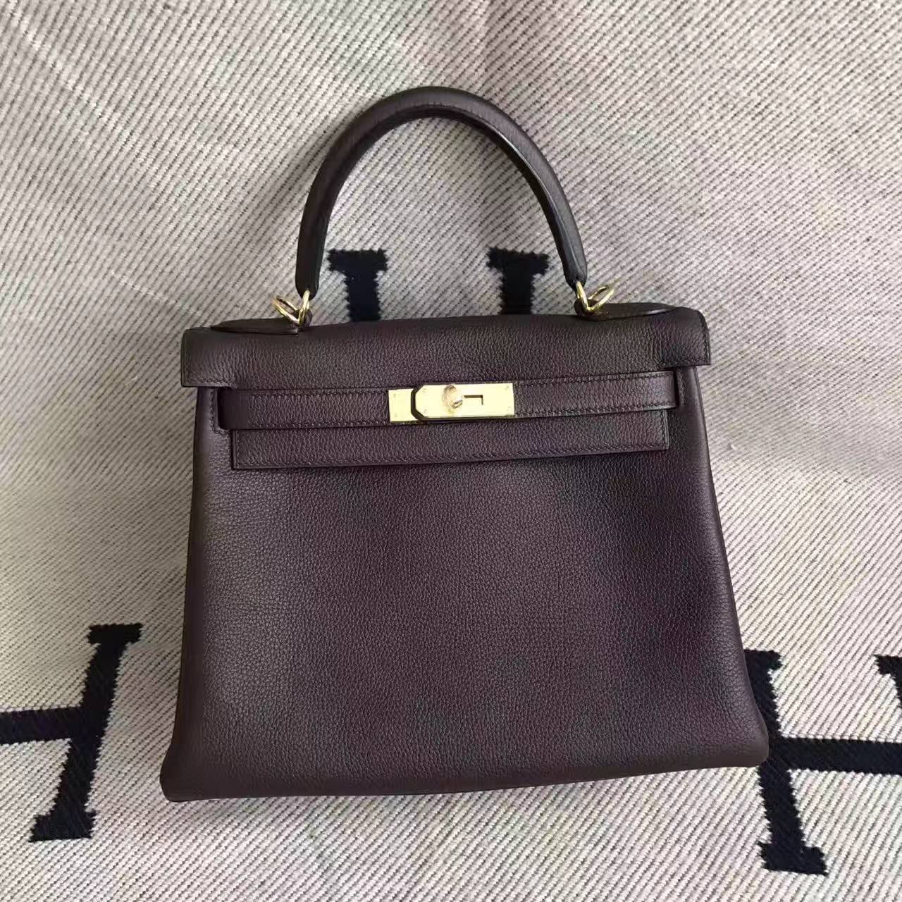 Discount Hermes CC57 Bordeaux Togo Calfskin Kelly Bag 28CM
