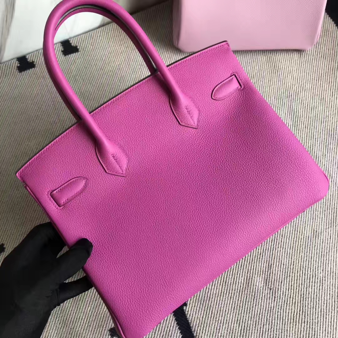 Noble Hermes 9I Rose Magnolia Togo Calf Birkin30CM Bag Gold Hardware