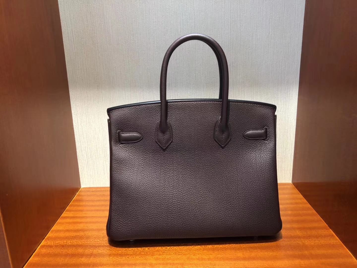 Discount Hermes CK57 Bordeaux Red Togo Calf Birkin30cm Bag Gold Hardware