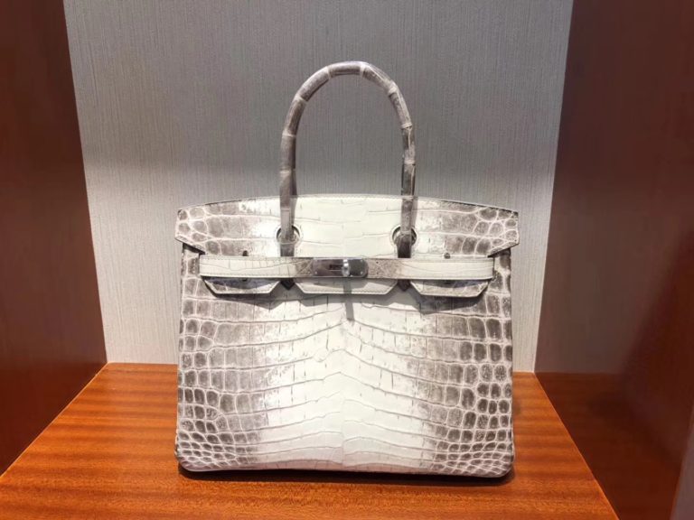 Hermes Himalaya Crocodile Leather Birkin 30CM Bag Silver Hardware