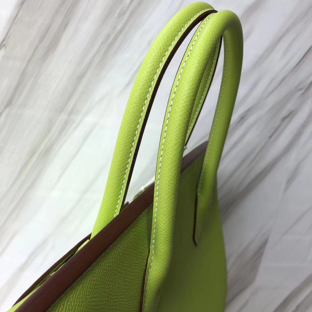Discount Hermes Birkin30CM Kiwi Green/Olive Green inner Epsom Calf Gold Hardware
