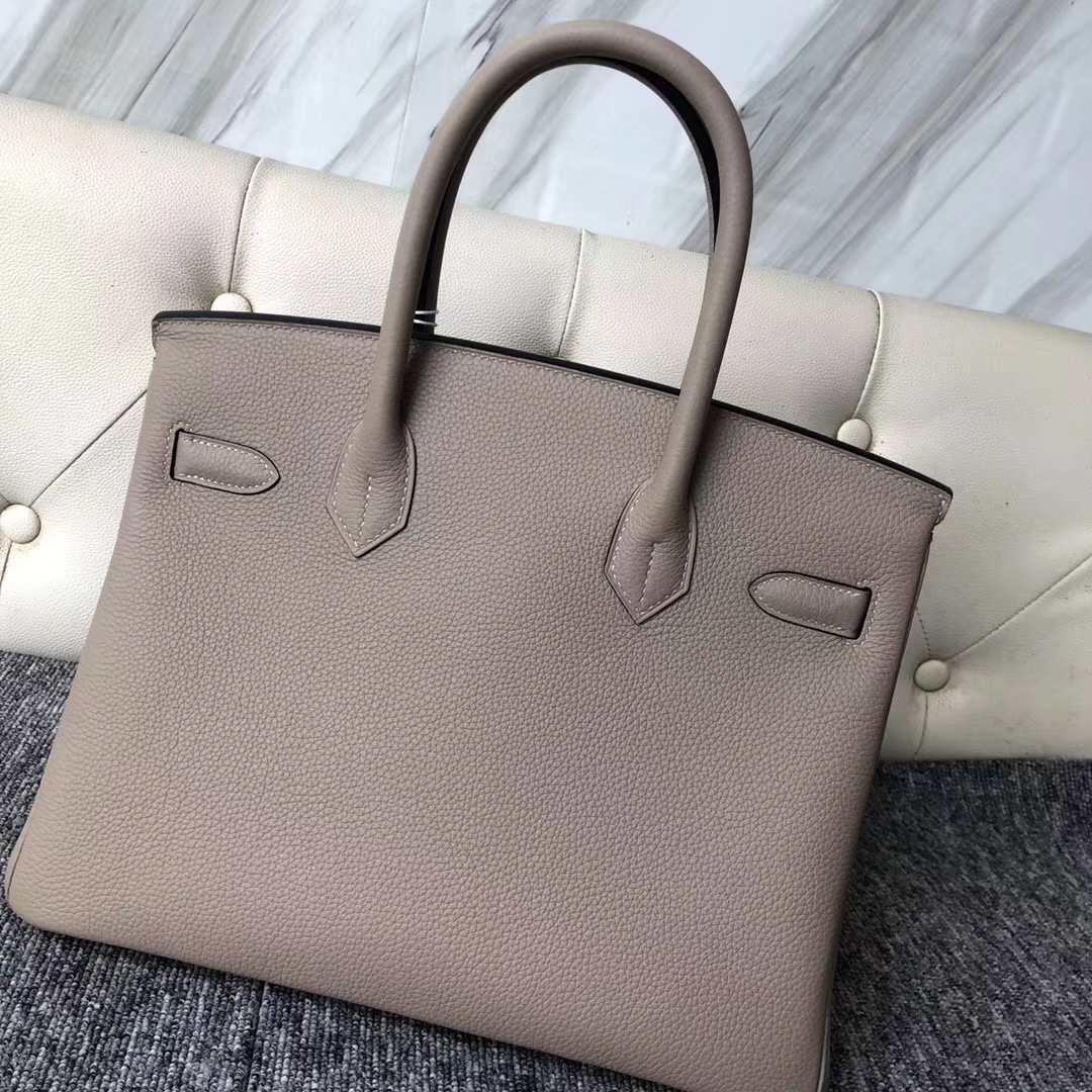 Discount Hermes M8 Gris Ashpite Togo Calf Birkin Bag30CM Gold Hardware