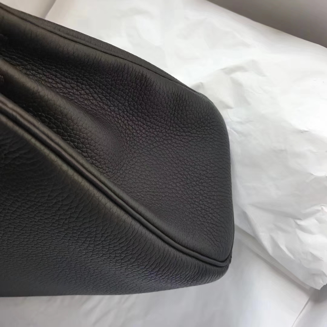 Elegant Hermes Togo Calfskin Kelly28CM Bag Crocodile Leather Tote Silver Hardware